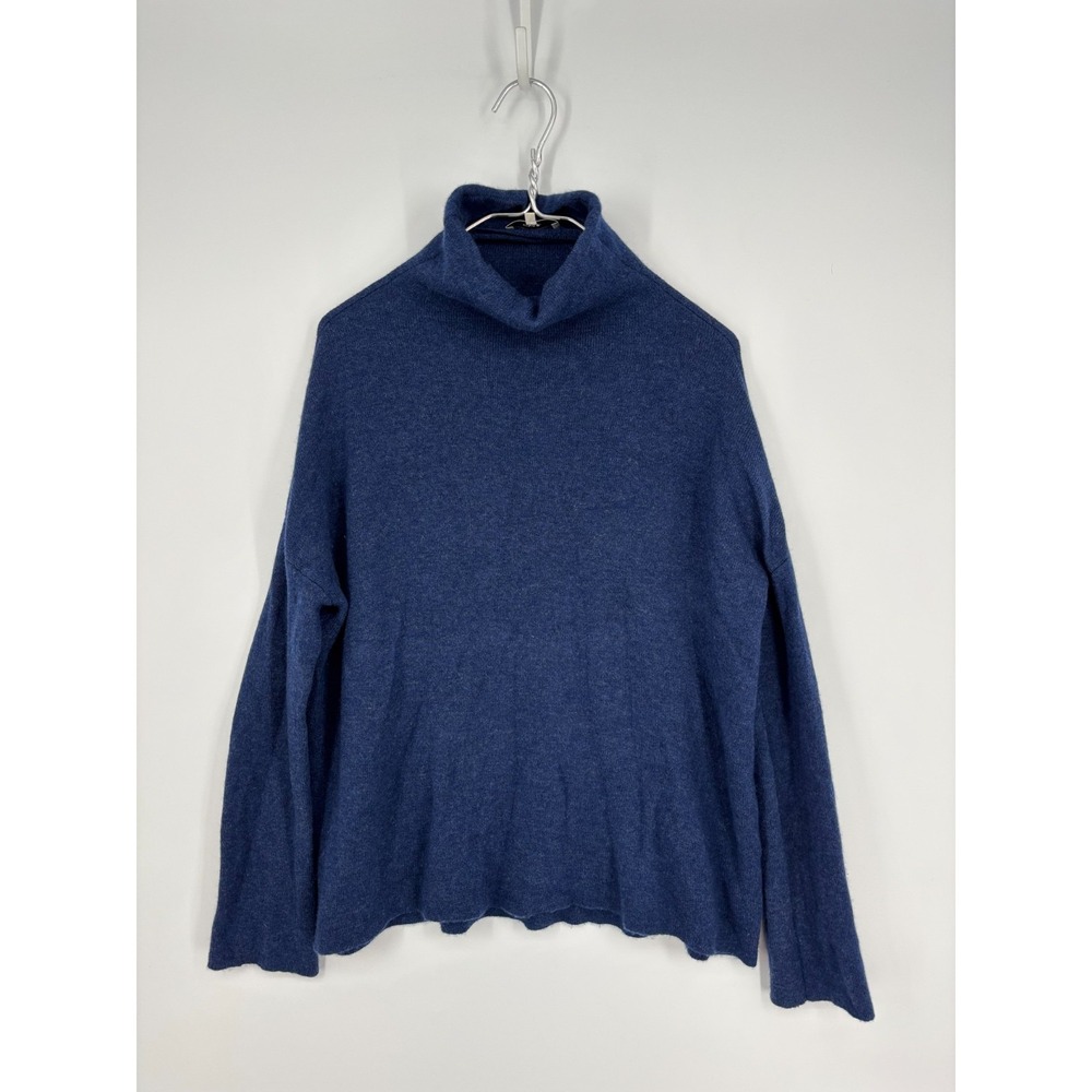 Vince Sweater Womens S Blue Wool Cashmere Funnel Neck Pullover